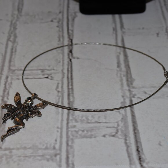 🧚‍♀️ Silver Wire Chain Necklace with Fairy Pendant – 16"  ✨ - Picture 3 of 6